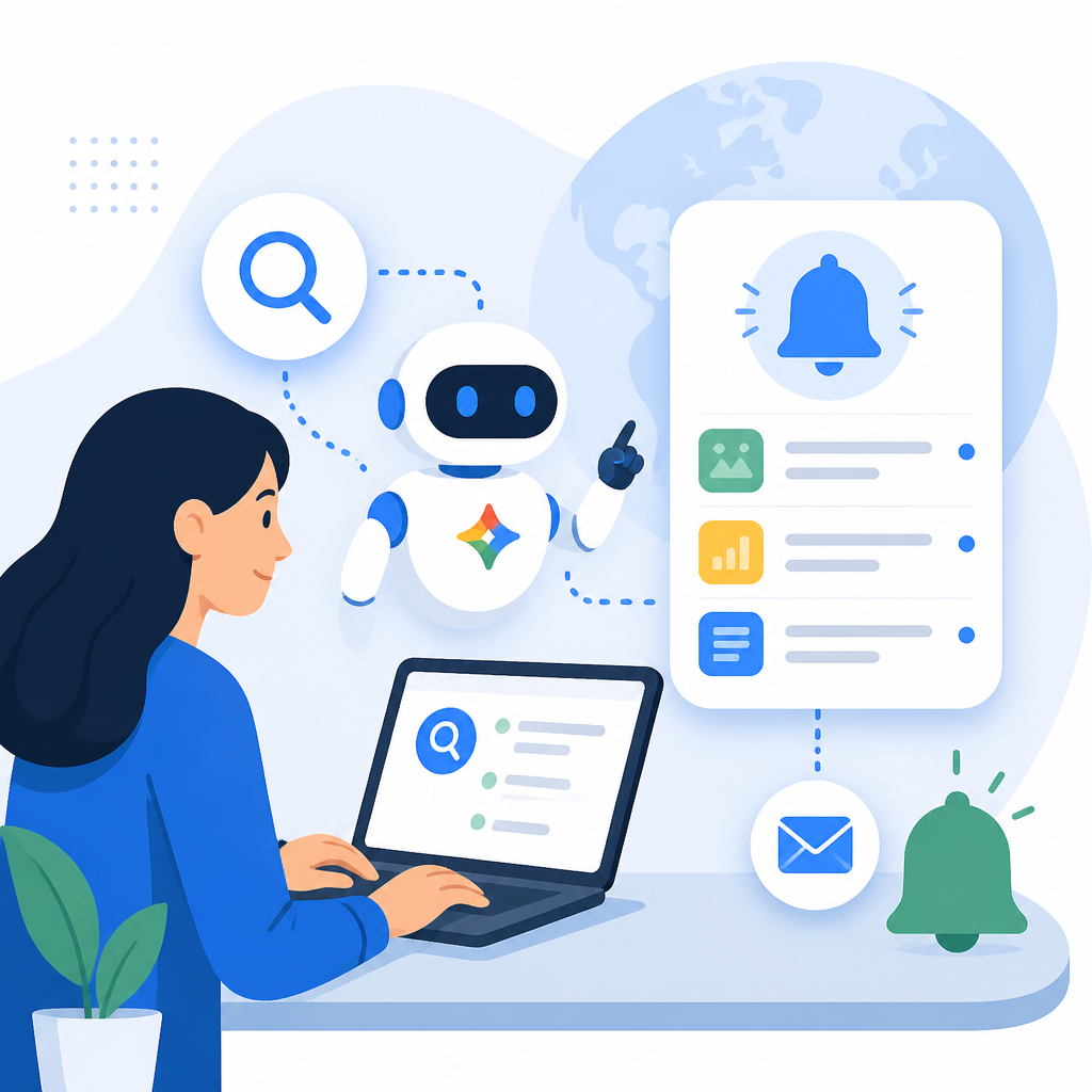 How to use Google AI agents for search alerts