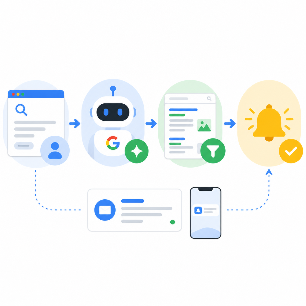 How to use Google AI agents for search alerts