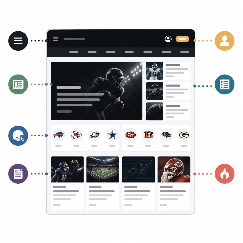 The Athletic NFL 入口頁怎麼看