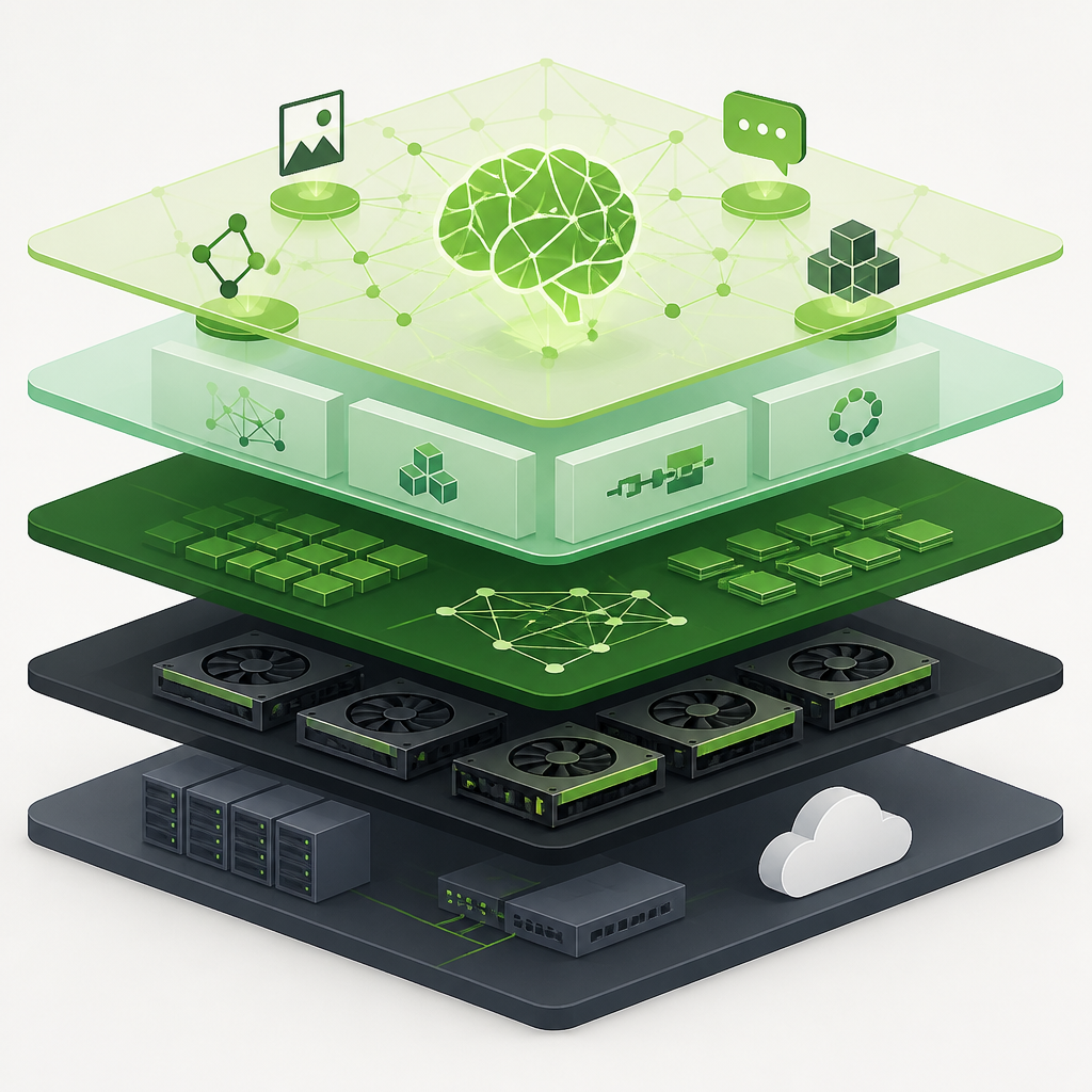 NVIDIA 官網把 AI 堆疊攤開來看