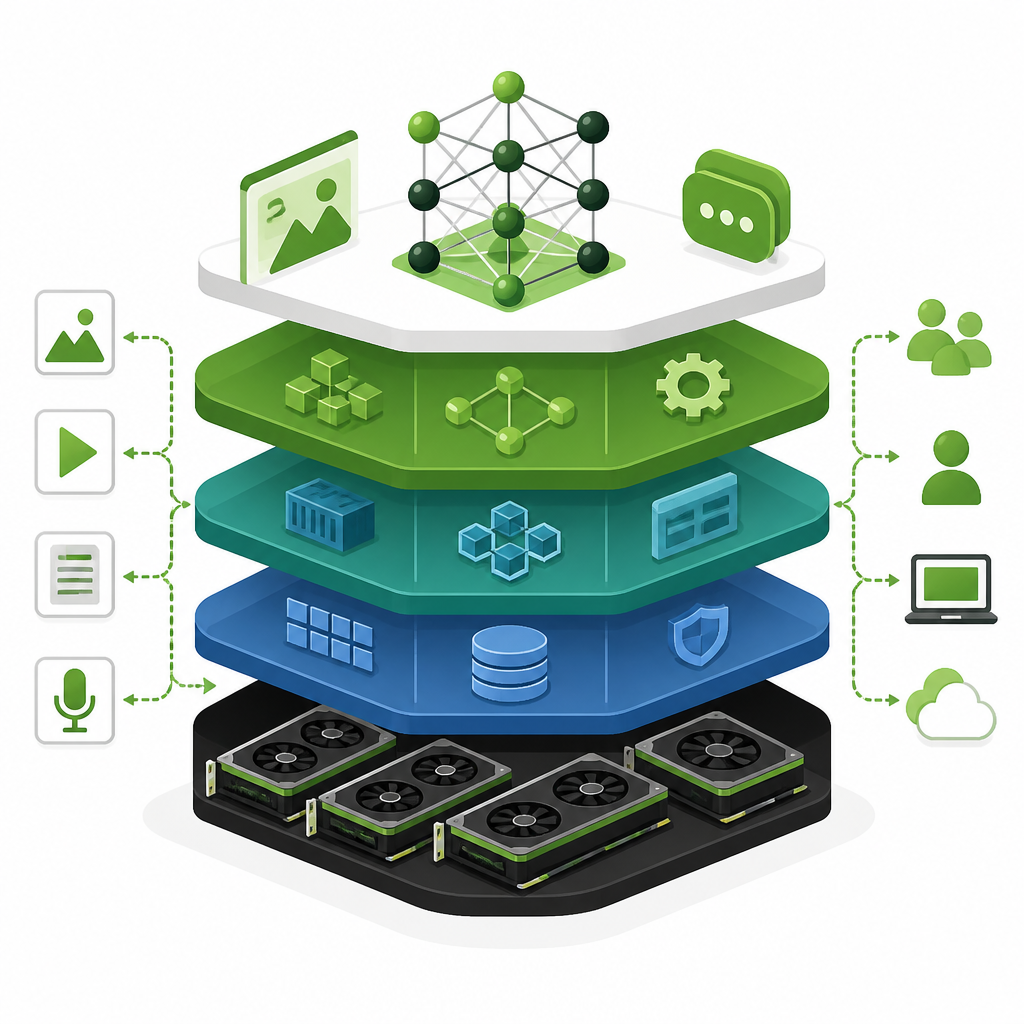 NVIDIA’s site shows its full AI stack