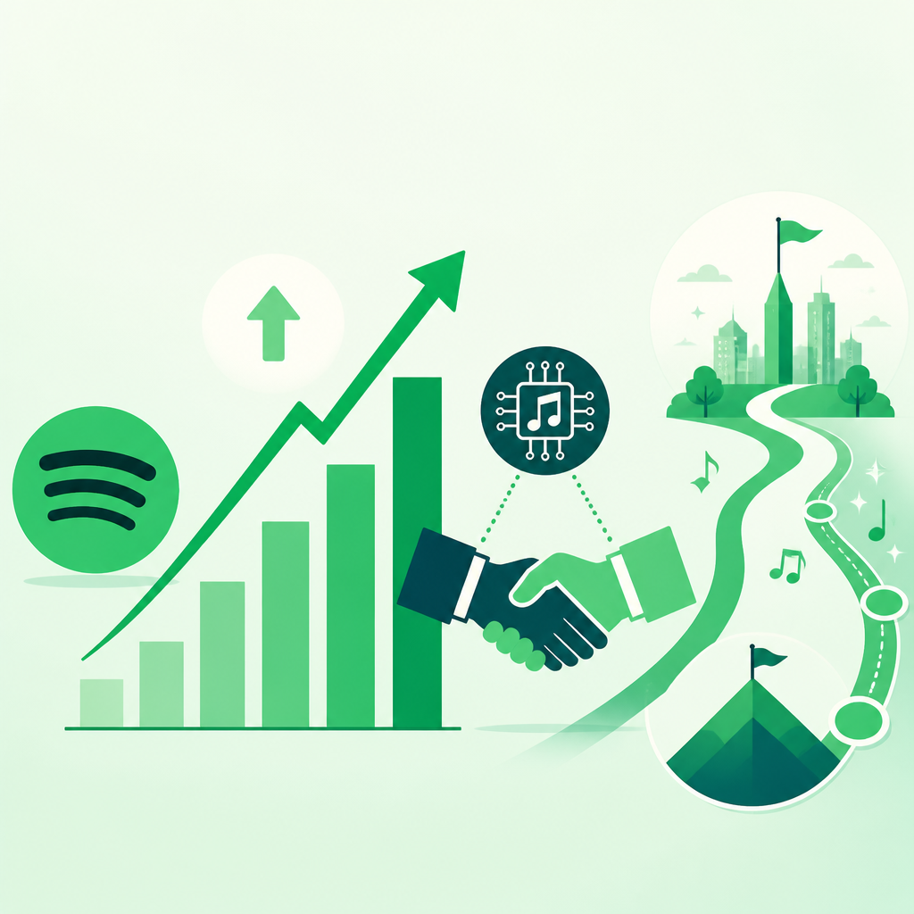 Spotify jumps 13% on AI music deal and 2030 plan