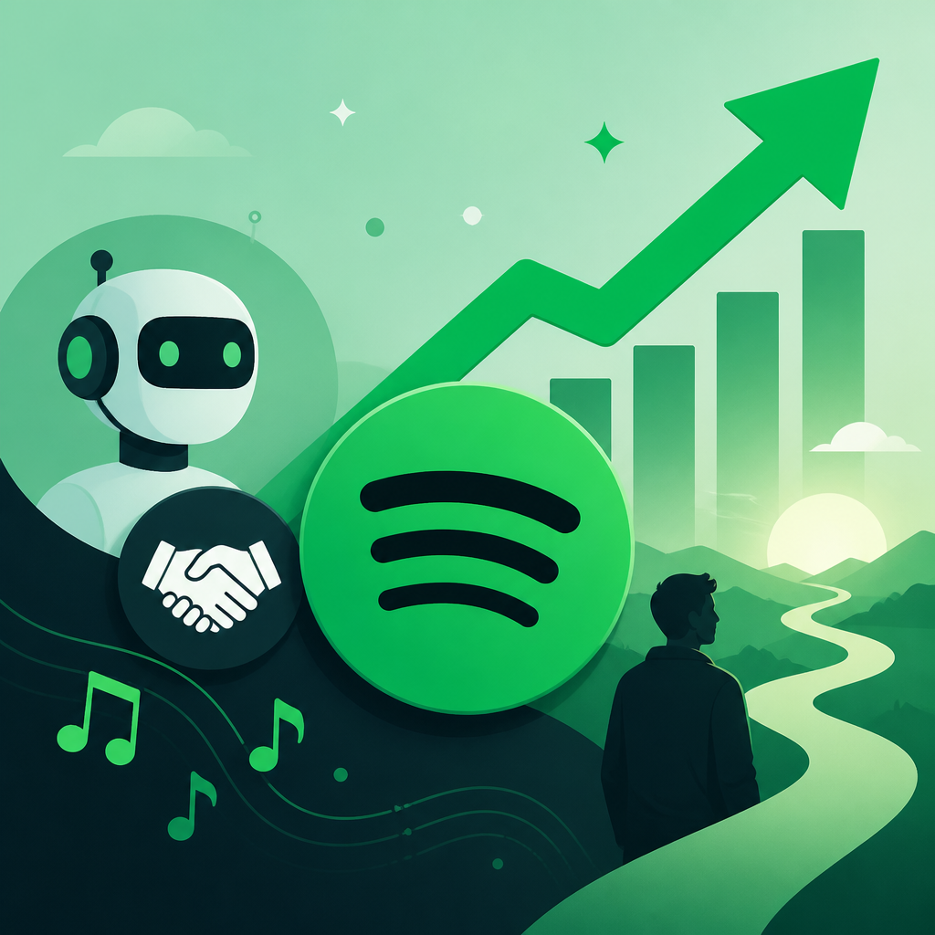 Spotify jumps 13% on AI music deal and 2030 plan