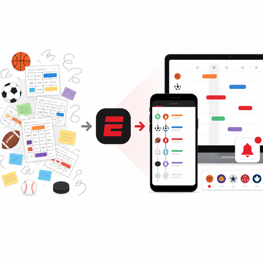 ESPN 把混亂賽程變成追蹤器
