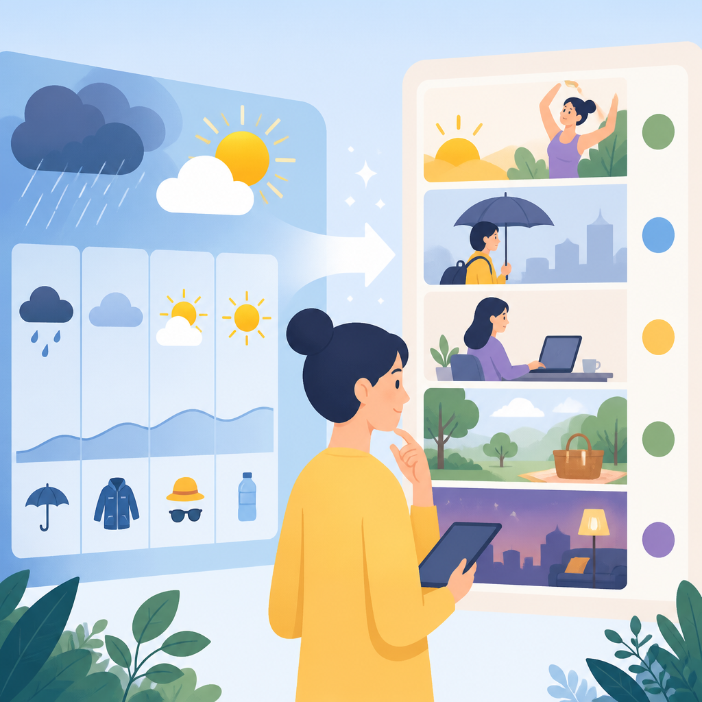 Bản tin này biến dự báo mưa nắng thành kế hoạch ngày mai