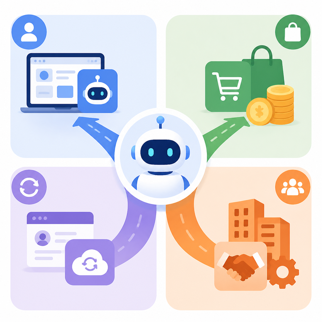 AI Agent 商業模式分四路