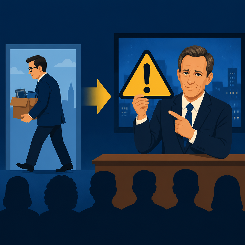 Seth Meyers turns Colbert’s exit into a TV warning
