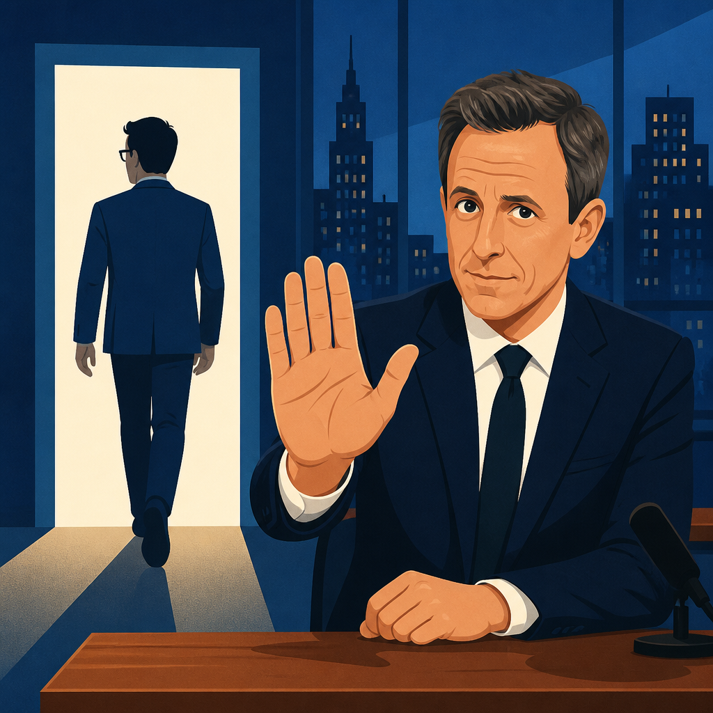 Seth Meyers turns Colbert’s exit into a TV warning