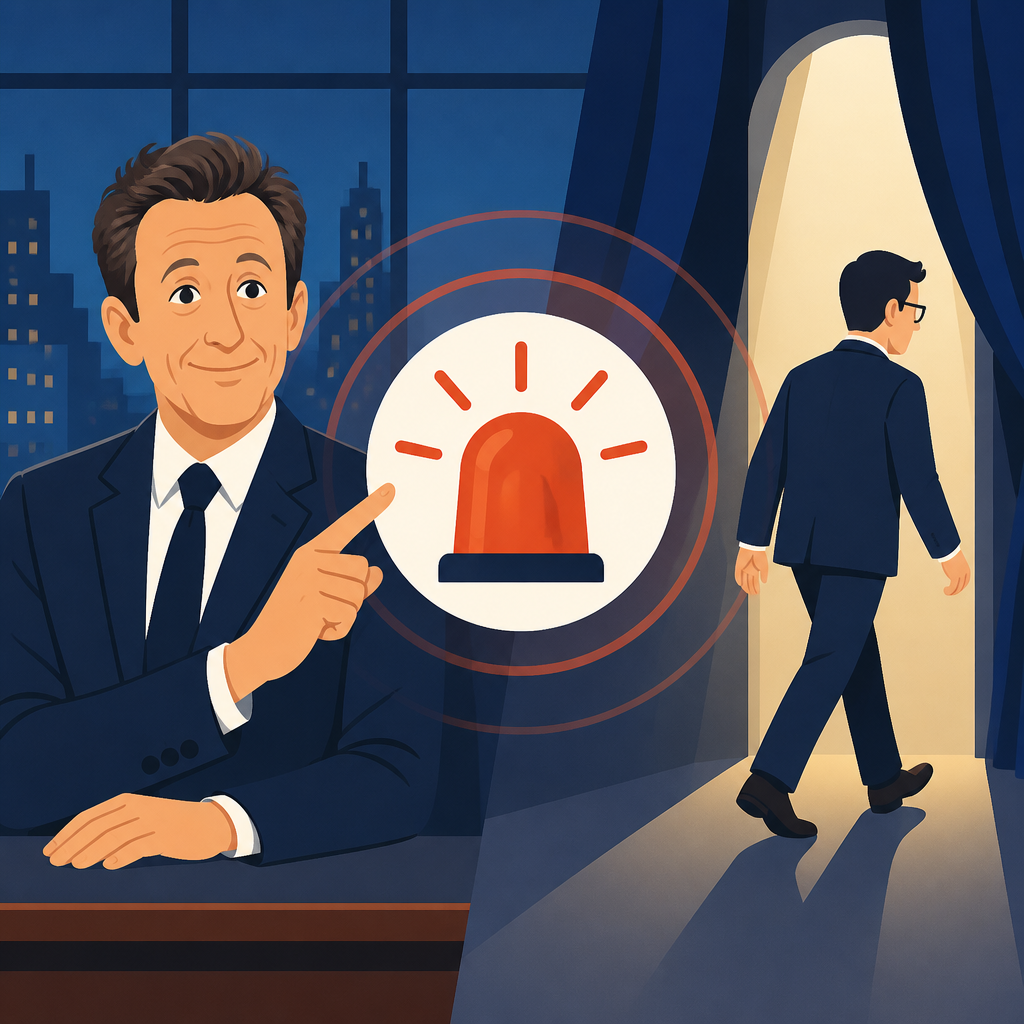 Meyers 把 Colbert 離場講成時段警報