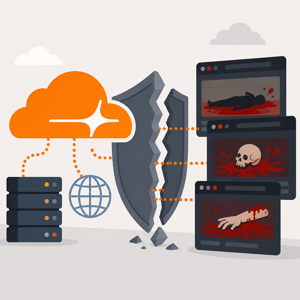 Cloudflare’s policy gap lets gore sites stay up