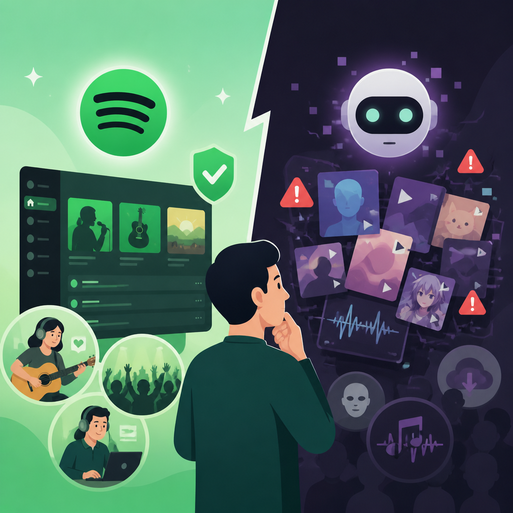 Spotify vs AI 音樂亂象：差在哪