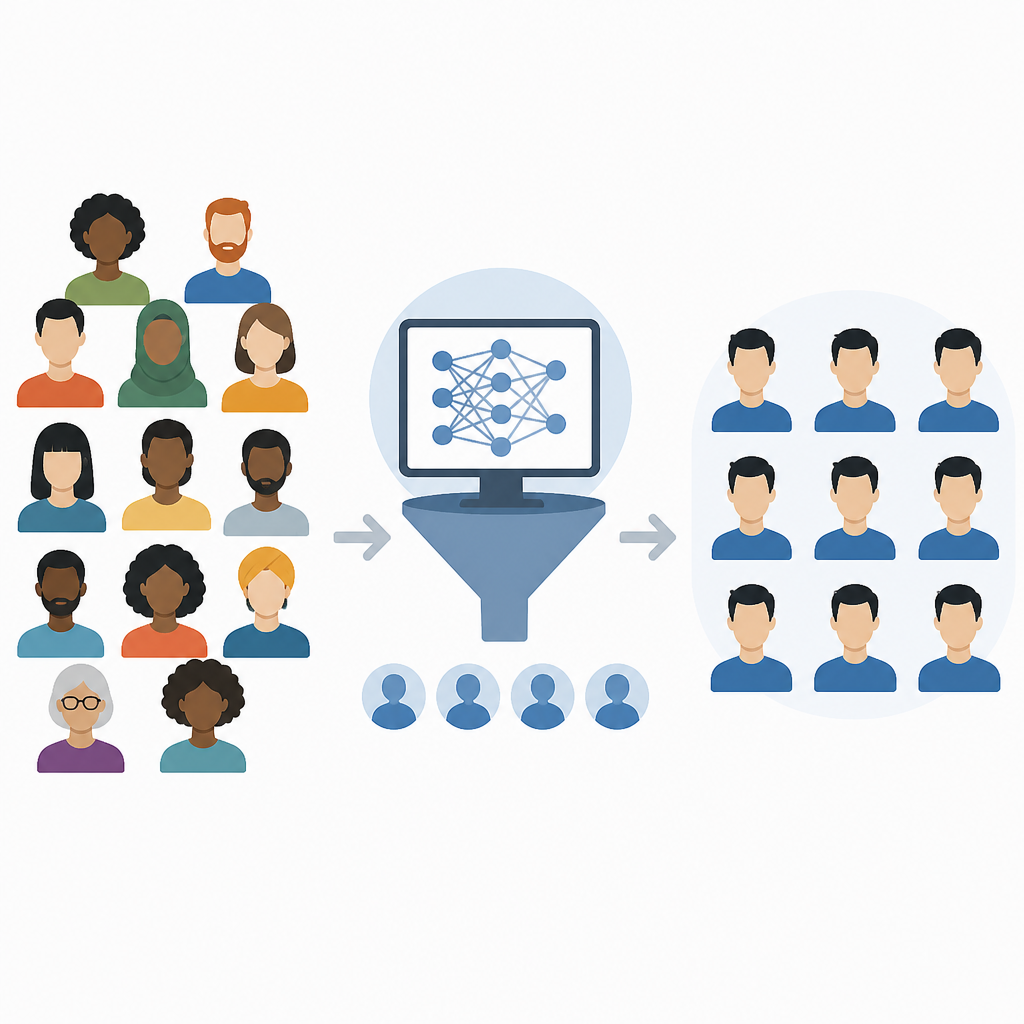 Hiring algorithms can create monocultures