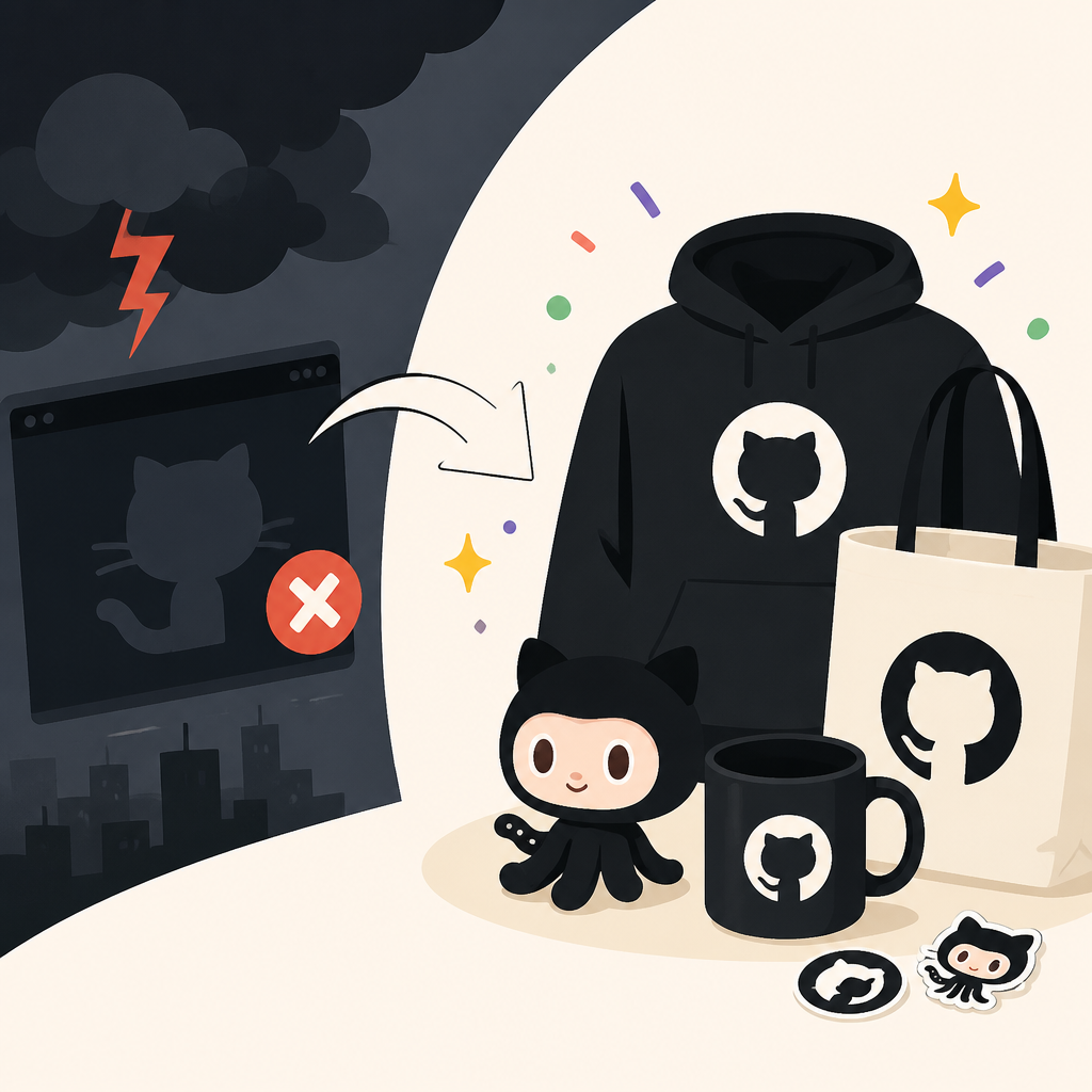 GitHub Shop 把停機變成開發者周邊