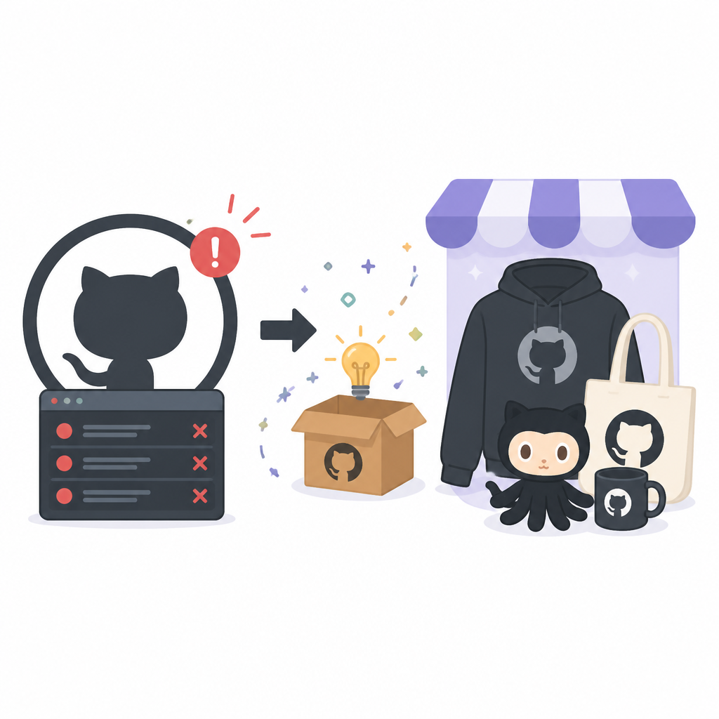 GitHub Shop 把停機變成開發者周邊