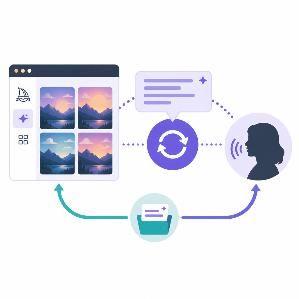 Midjourney Web Updates let voice reuse prompts