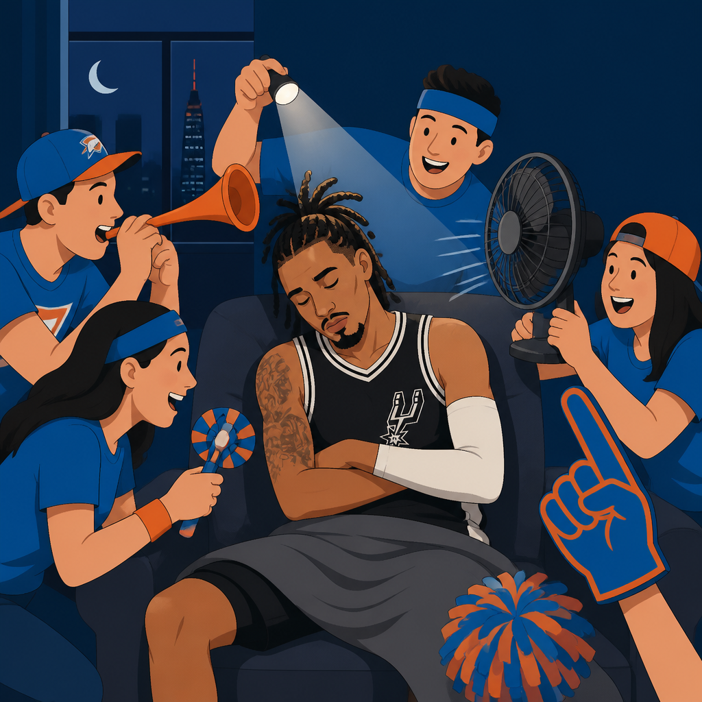 Thunder fans tried to keep Vassell up for Game 7