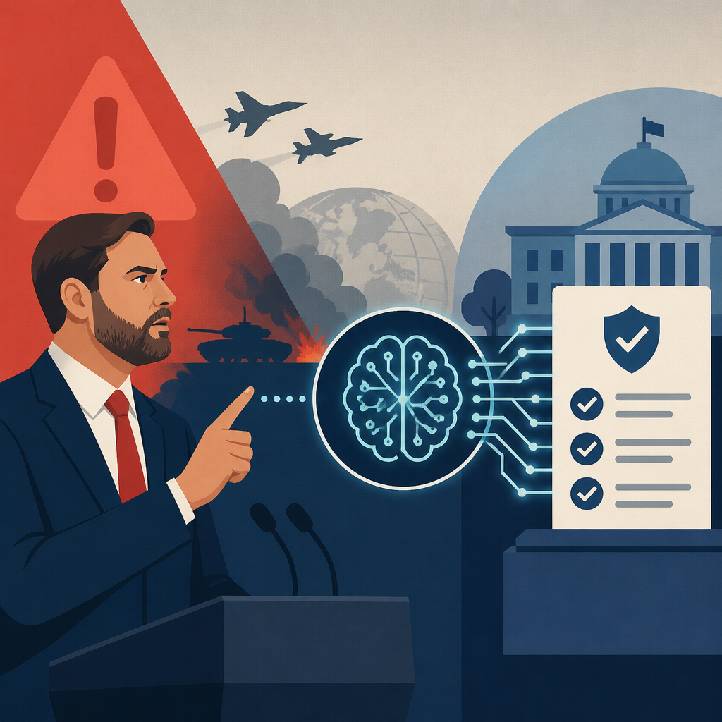 Vance’s war warning turns AI into policy