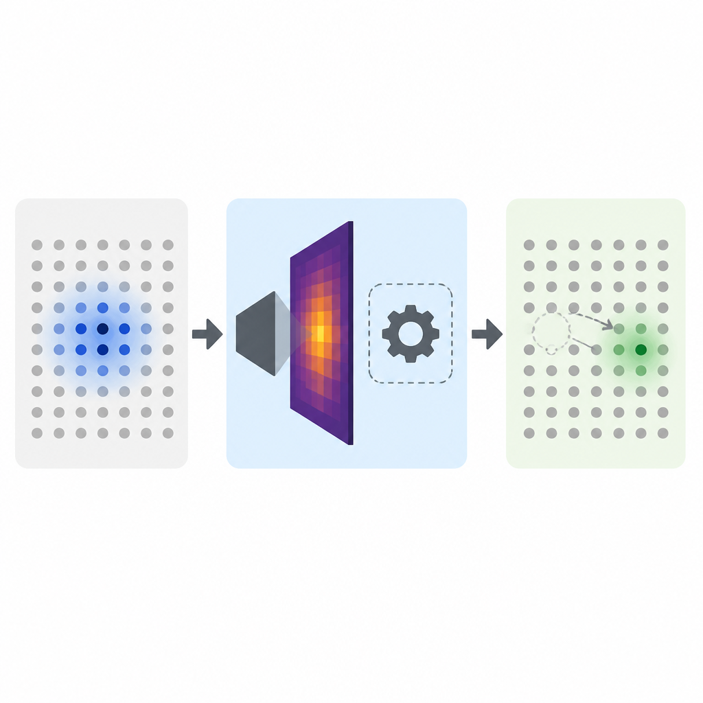KLIP spots localized shift in inverse problems