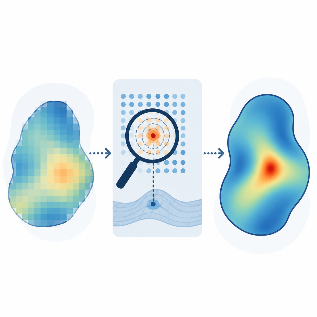 KLIP spots localized shift in inverse problems