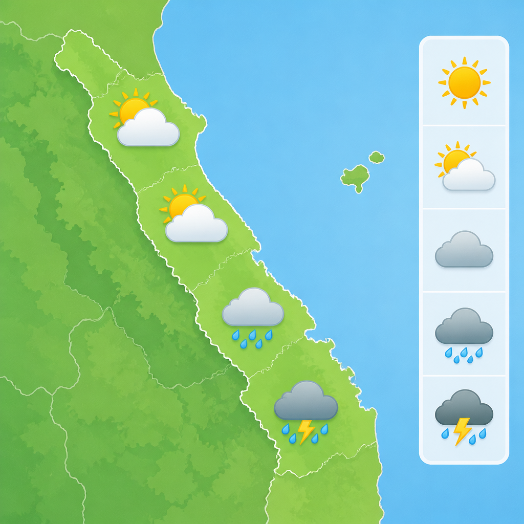 Weather for Thanh Hóa to Huế on May 28, 2026