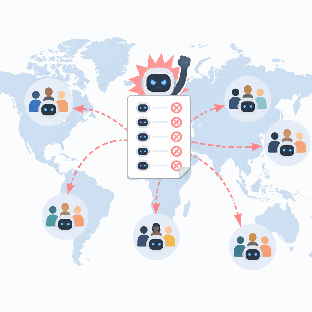 AI 反抗清單在全球擴散