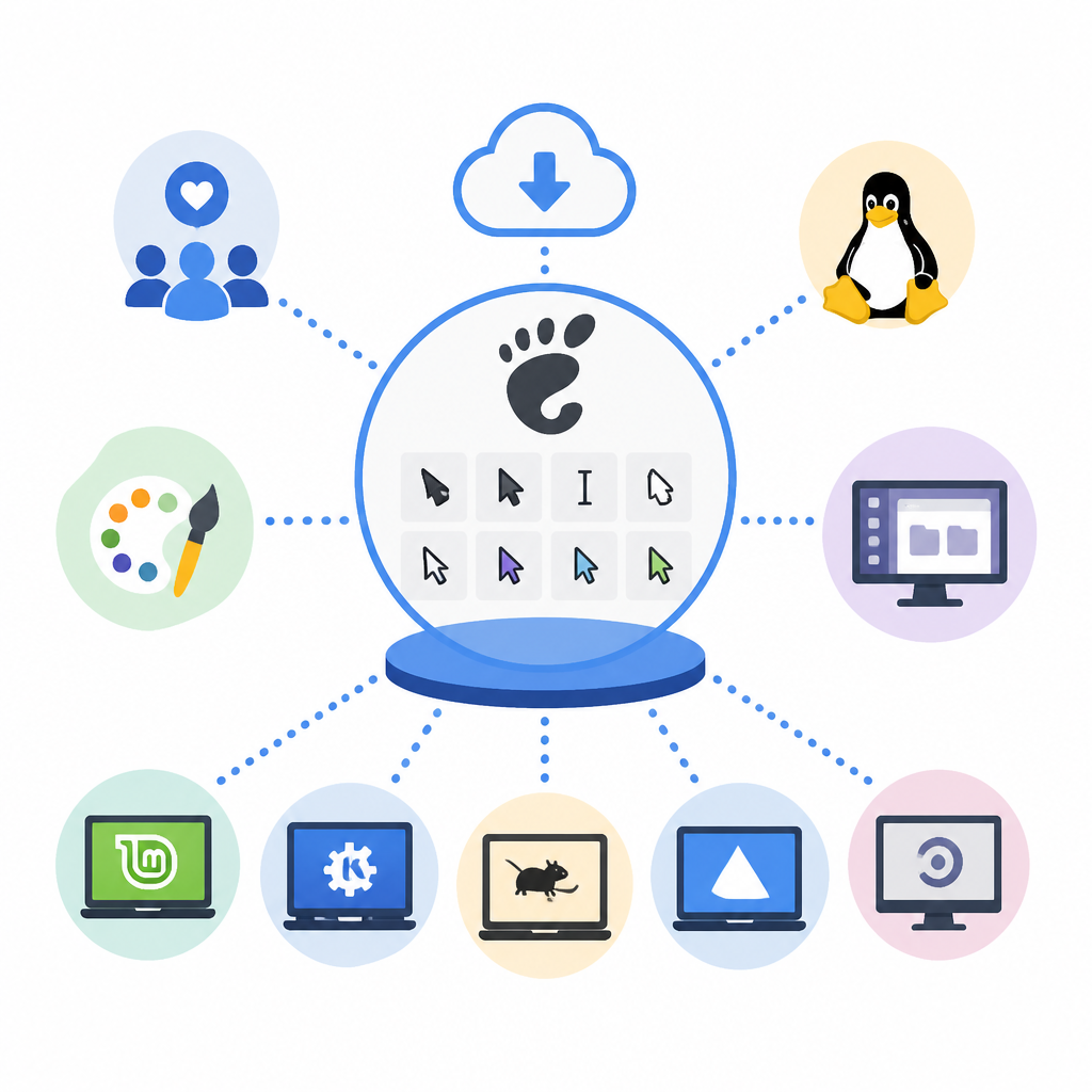 為什麼 Gnome-look.org 仍然重要:Linux 游標的分發樞紐