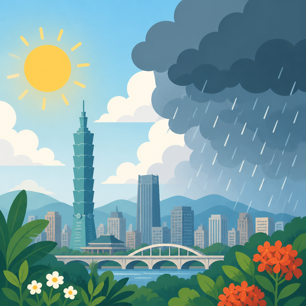 6/2/2026 台北天氣：炎熱午後有雨