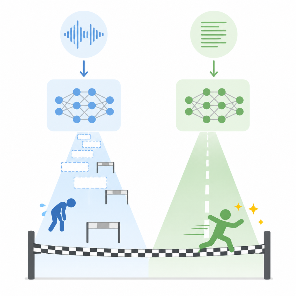 How audio-language models lose to text