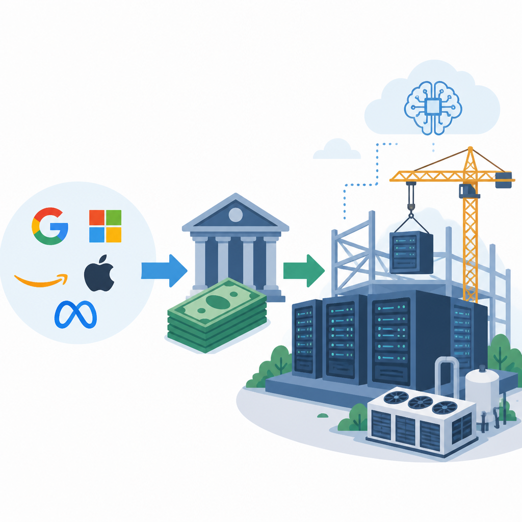 大科技借債蓋 AI 基礎設施