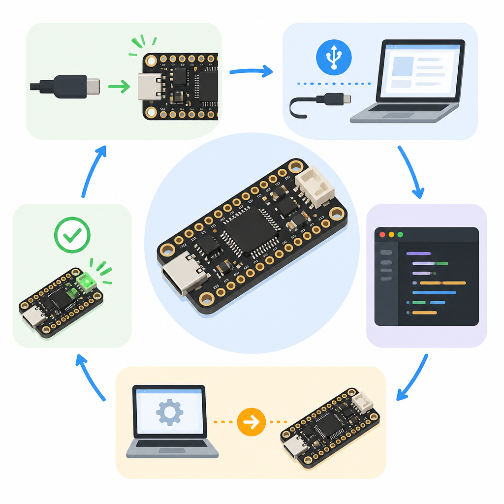 How to use the Petros CH32H417M Alef board