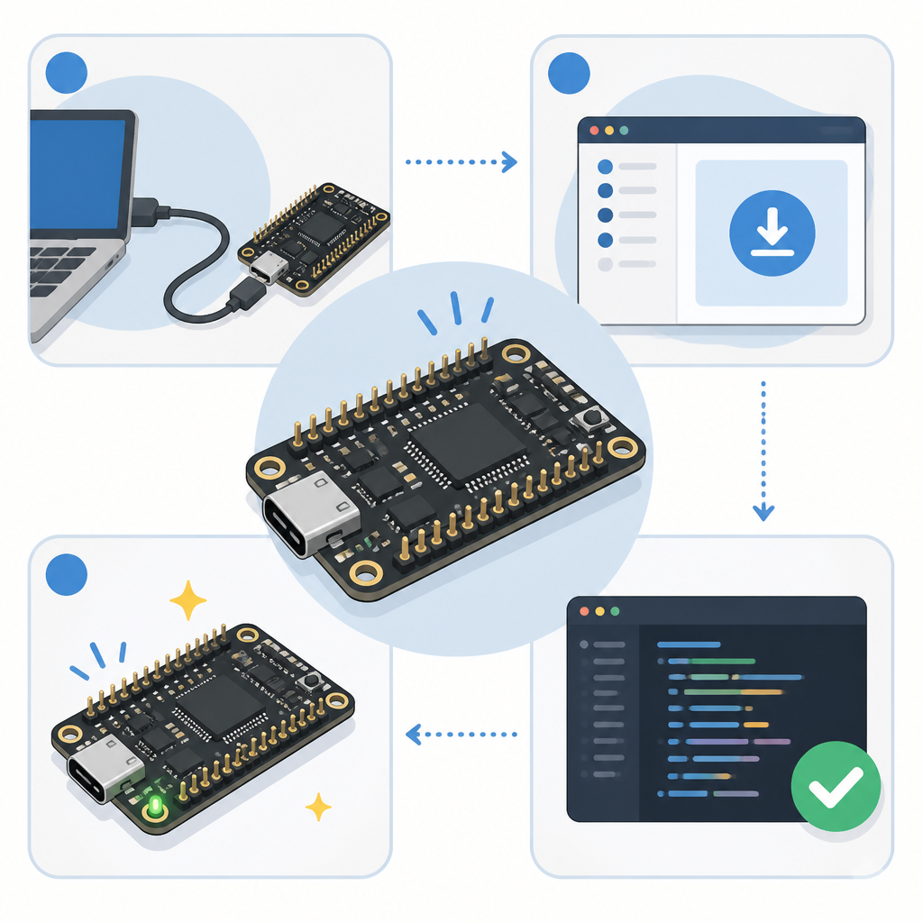 How to use the Petros CH32H417M Alef board