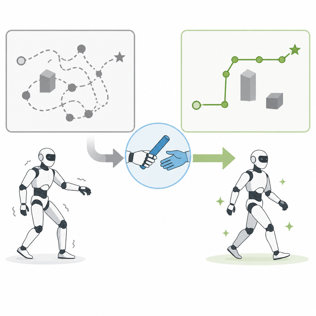 HANDOFF makes humanoid control more planner-friendly