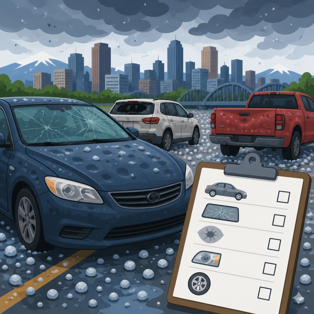 Denver hailstorm turns roads into a damage checklist