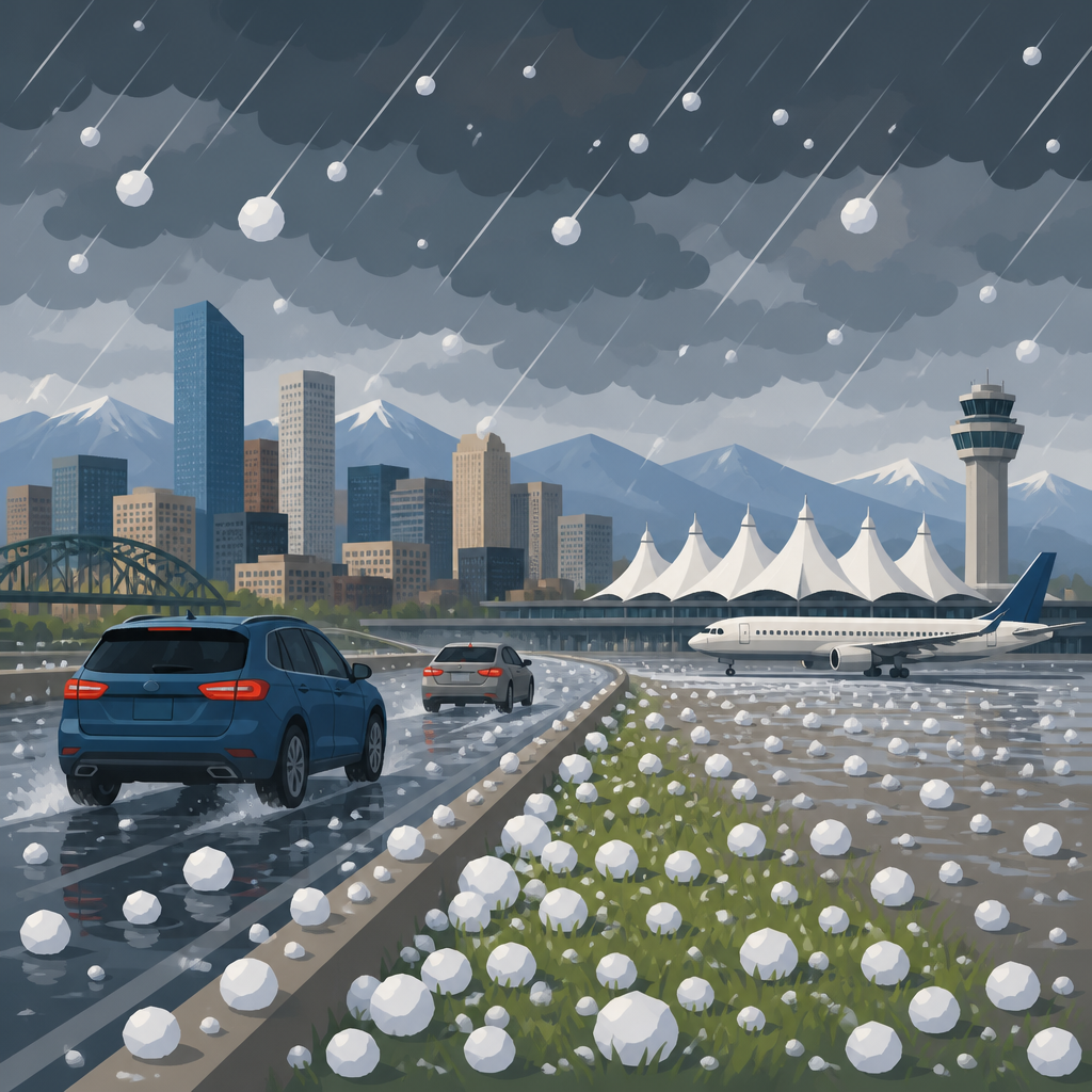 Denver Hail Storm Slams Metro and DIA