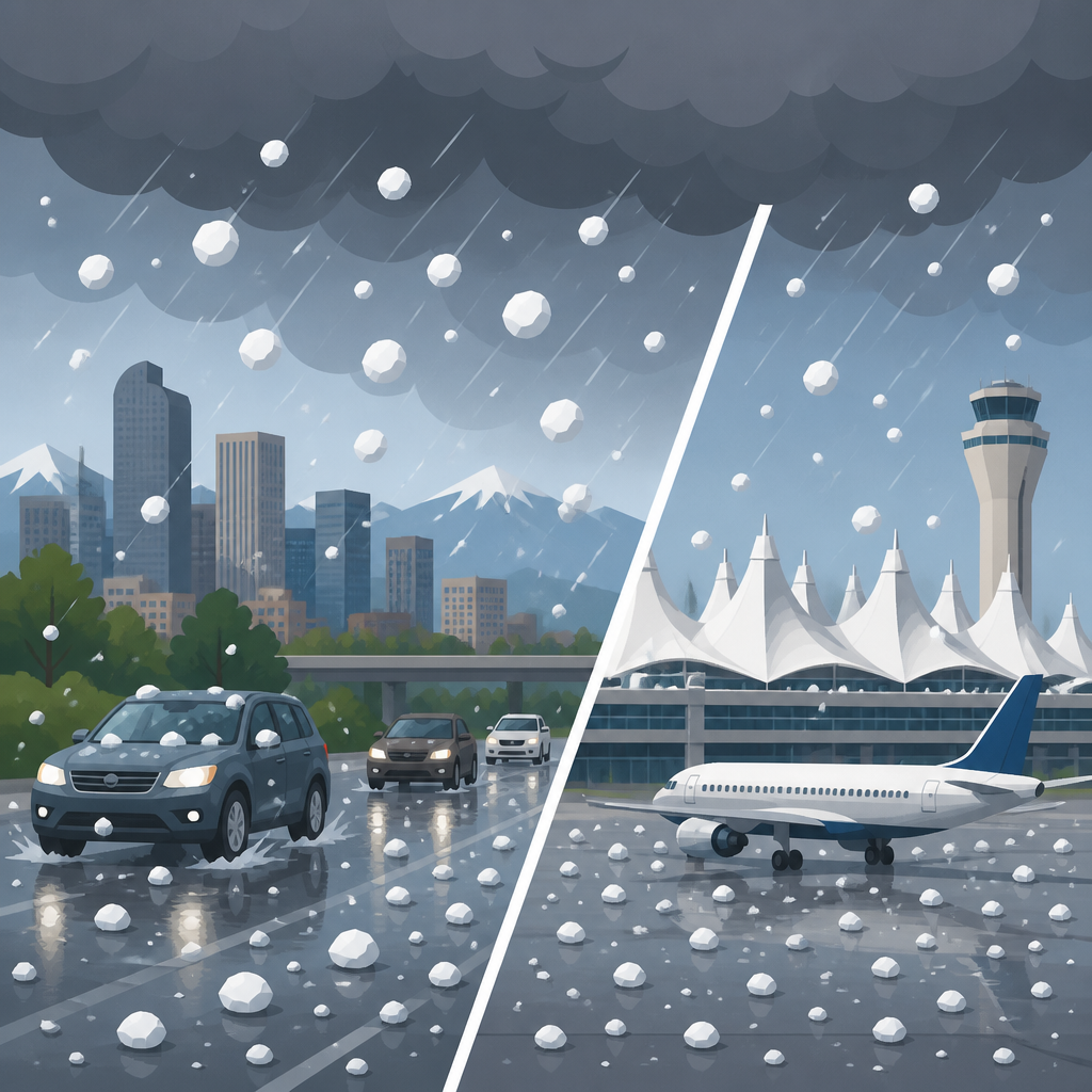 Denver Hail Storm Slams Metro and DIA