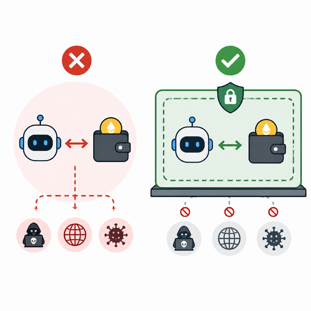 Crypto agents should not get wallet access without hard containment