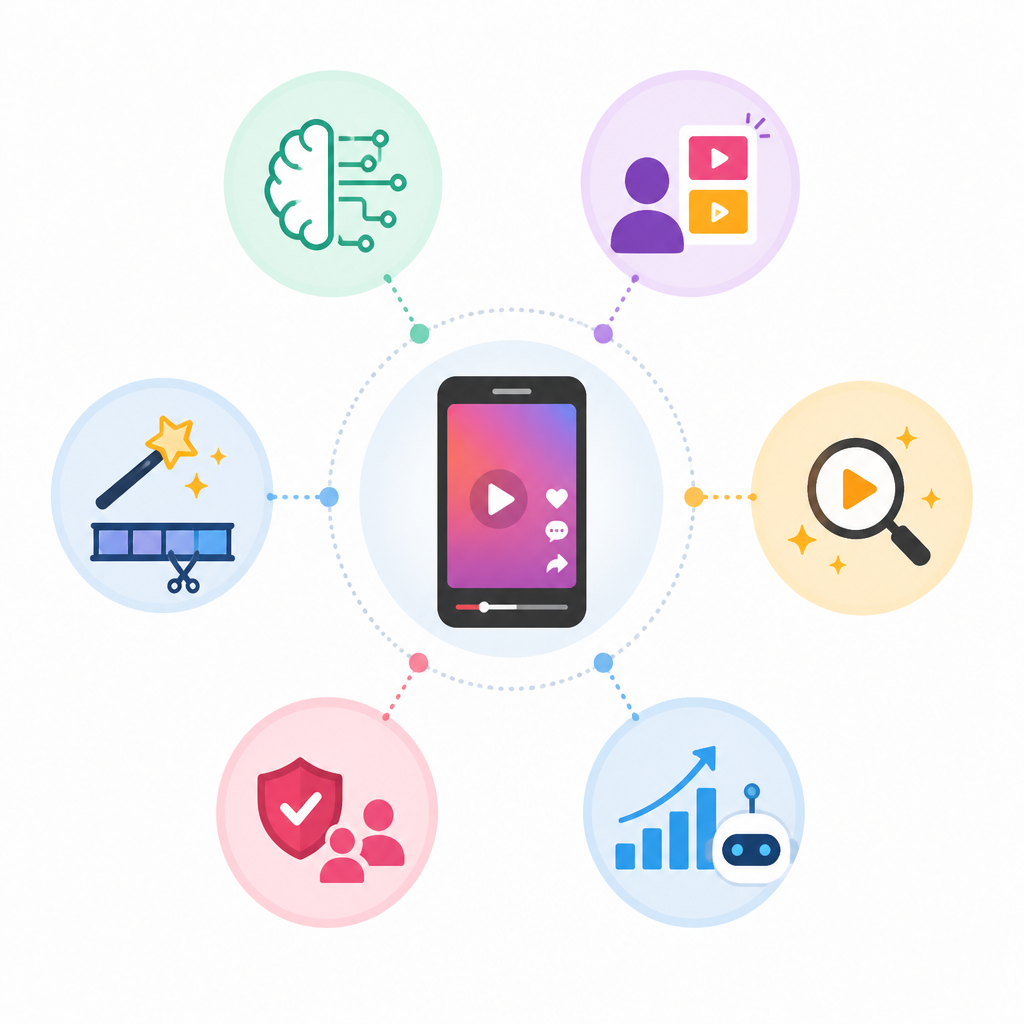 Six AI features that keep short video apps alive