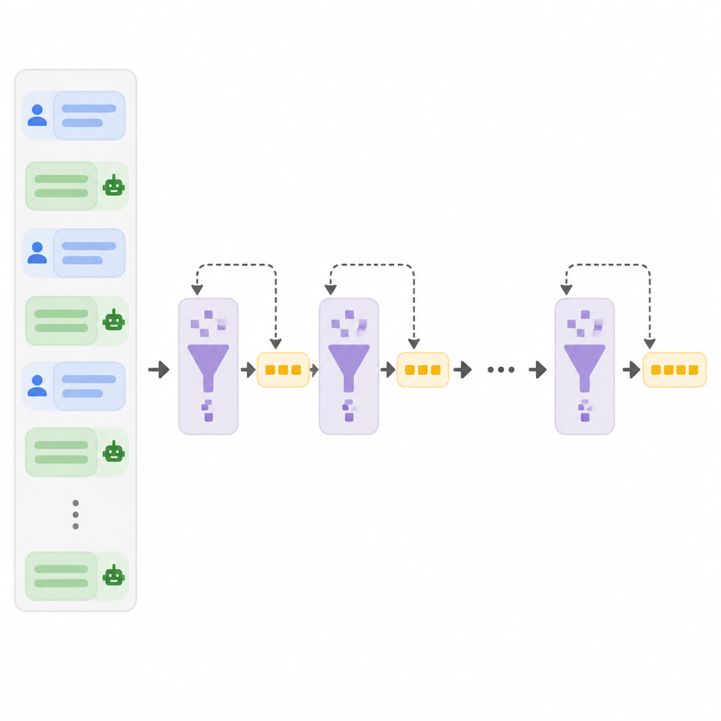 C-DIC compresses long dialogue memory turn by turn