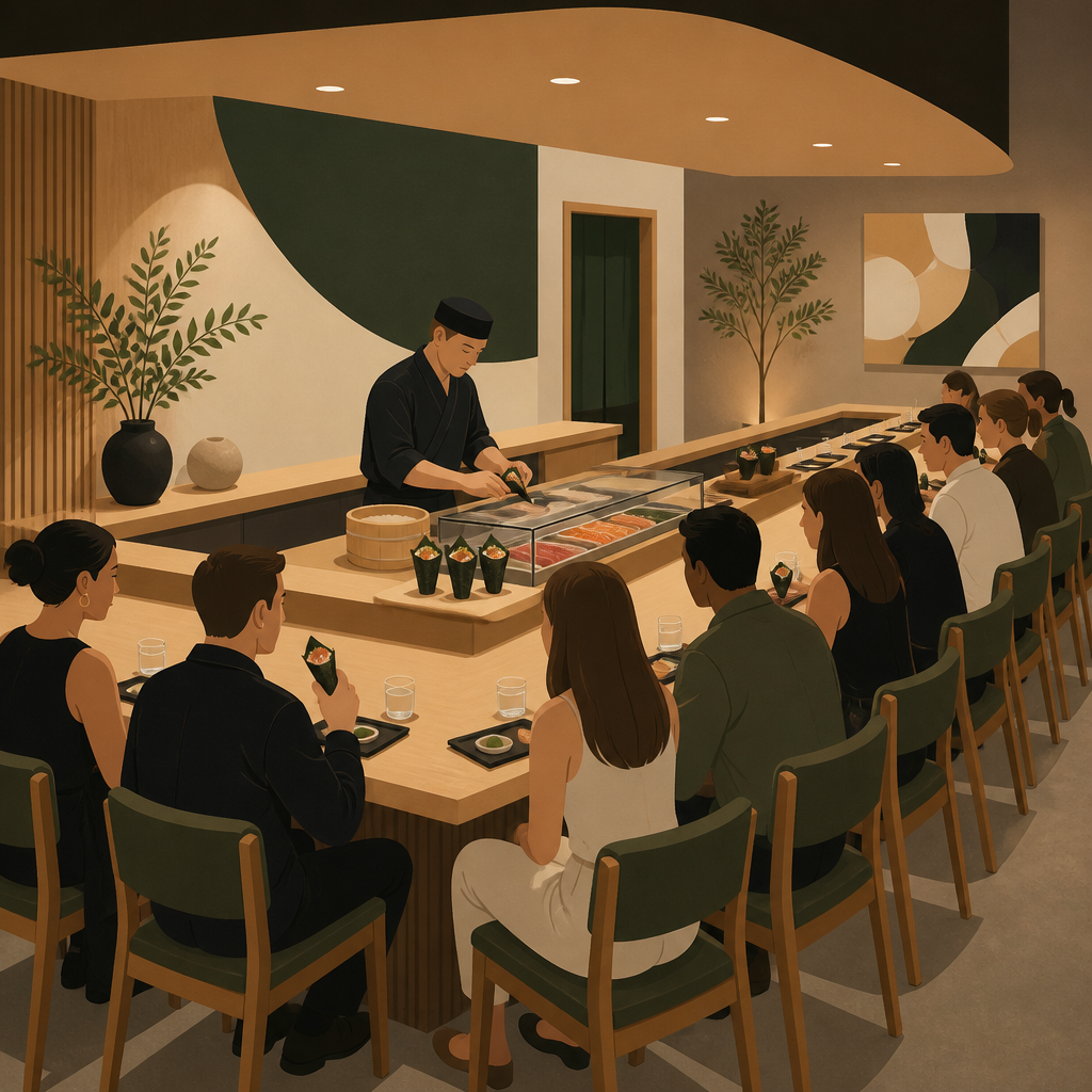Sora opens 80-seat Brentwood handroll bar Thursday