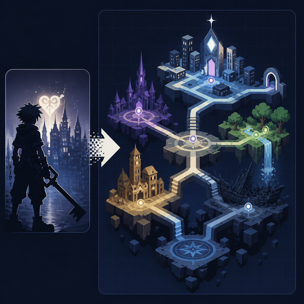 Kingdom Hearts IV trailer turns one teaser into a platform map