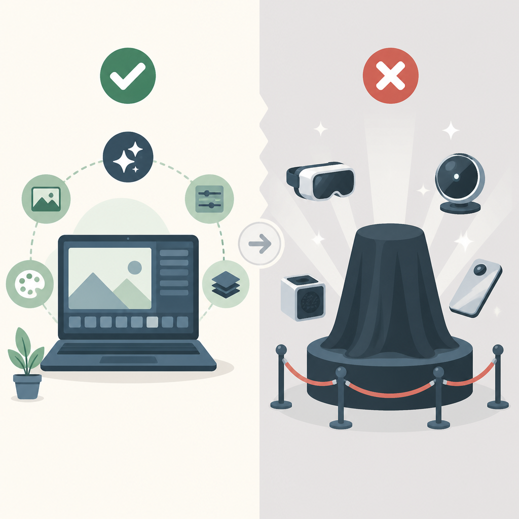 Midjourney should stay software-first, not chase hardware theater