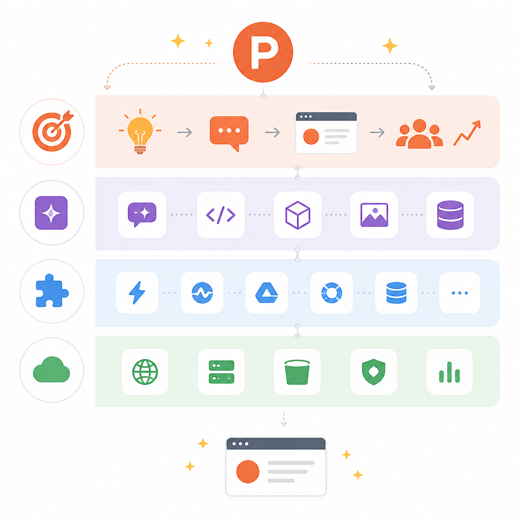 Product Hunt 的 vibe-coding 堆疊怎麼配