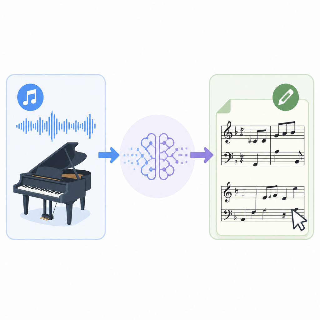 Songscription 讓鋼琴音檔變可編輯樂譜