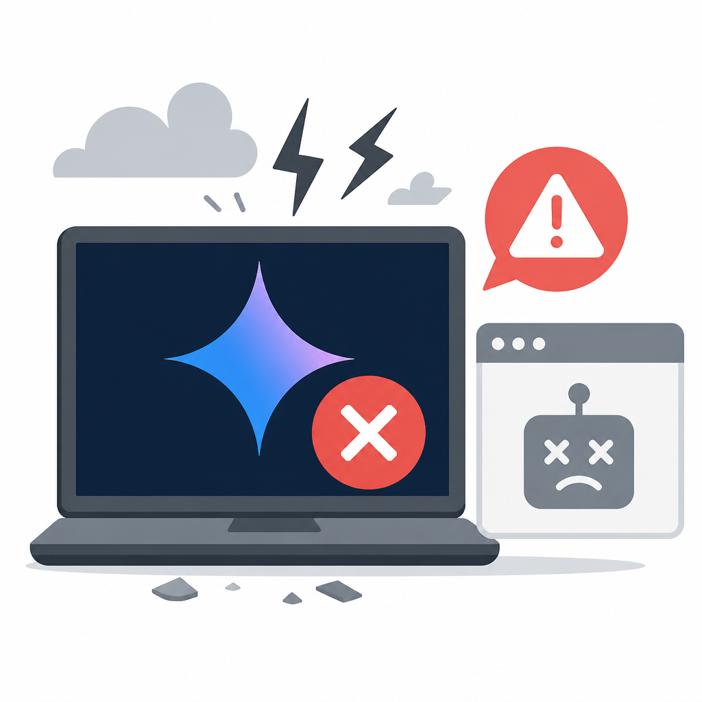 Google Gemini 出現 error 1076 當機