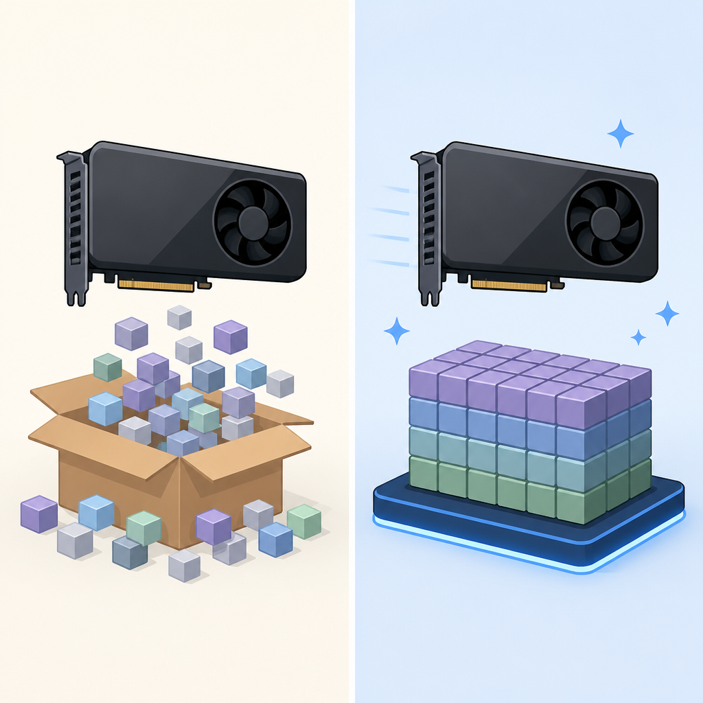 V100 raw GGUF vs prepacked weight cache