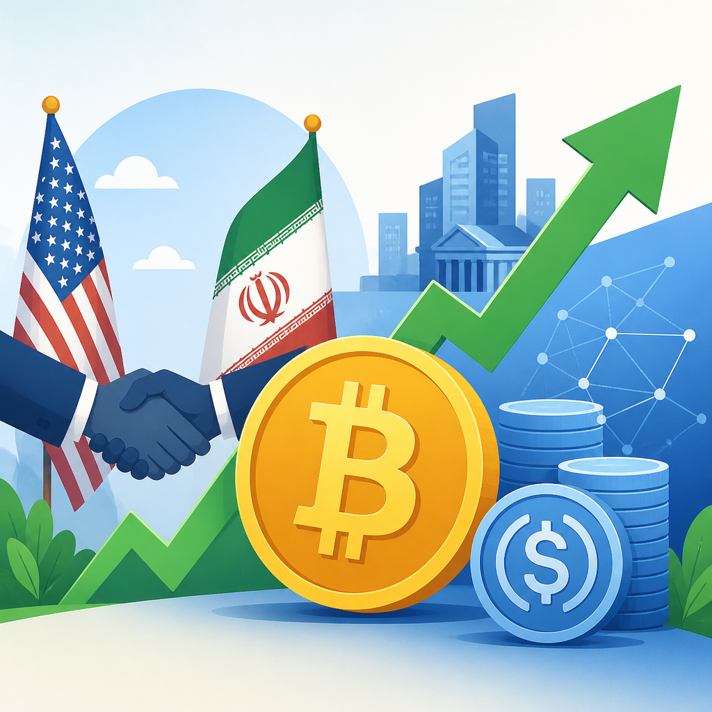 Bitcoin Rebounds on US-Iran Deal, Stablecoin Plans Grow