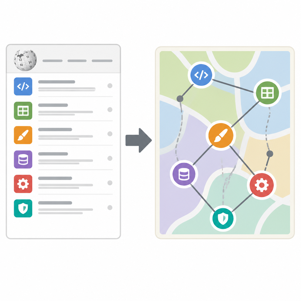 Wikipedia’s software list turns into a tool map