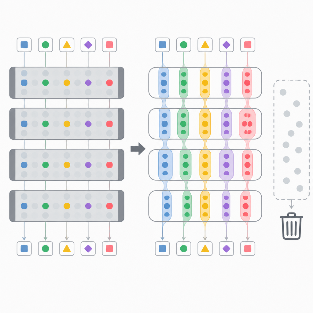 Variable-Width Transformers cut wasted capacity