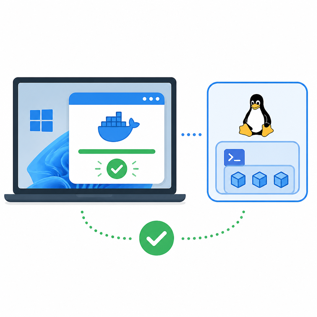 Windows Docker Desktop installs cleanly with WSL 2