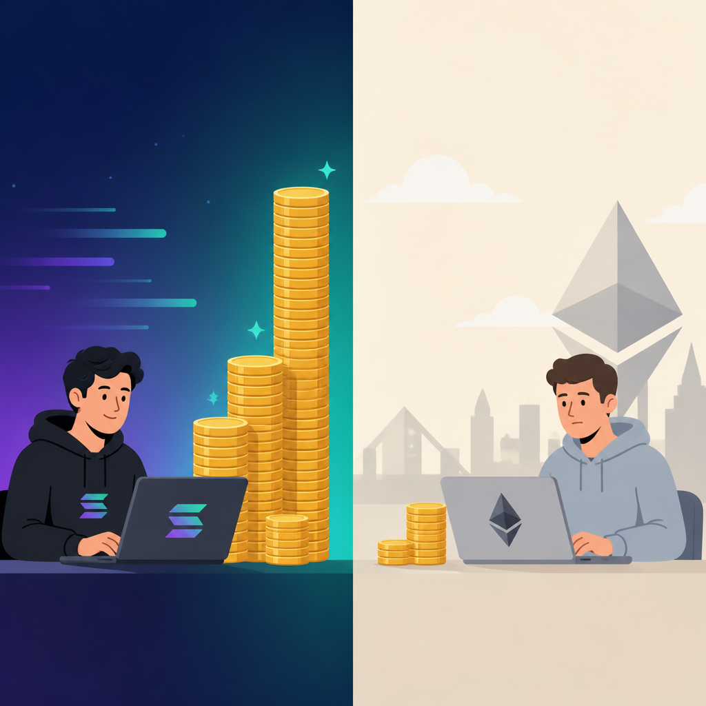 Solana 開發者薪資 vs 以太坊開發者薪資